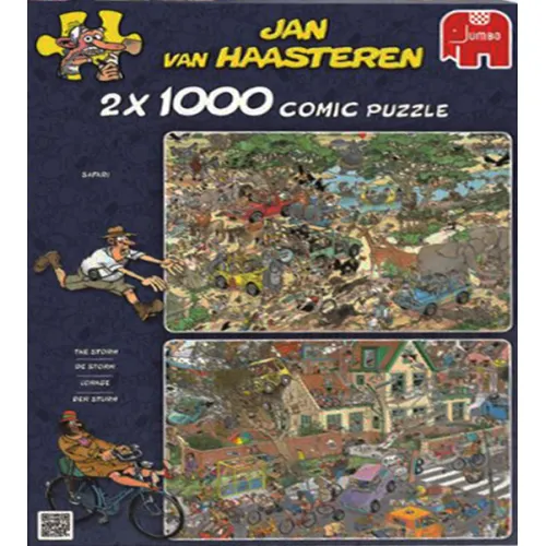 Jan van Haasteren Puzzel Storm en Safari 1000 stukjes